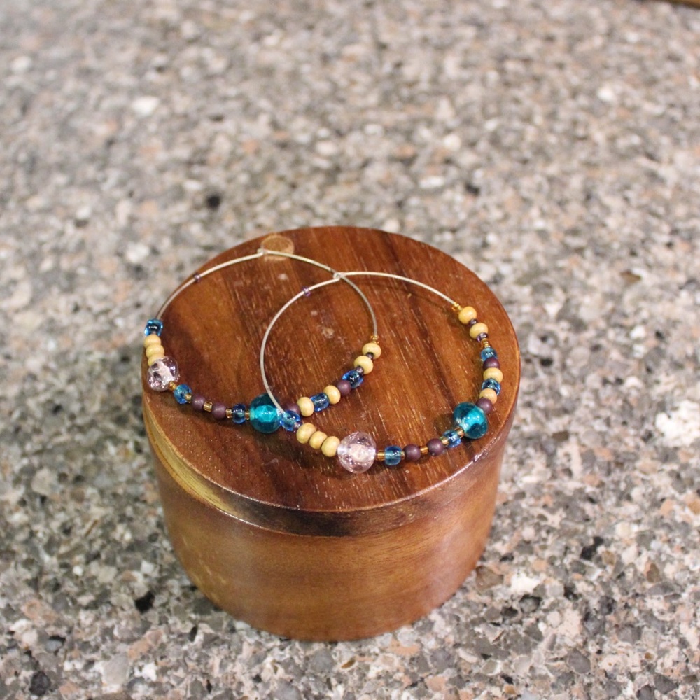 Beaded Hoop Earrings